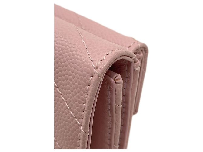 Billetera compacta V-Stitch Yves Saint Laurent Rosa - vista 19