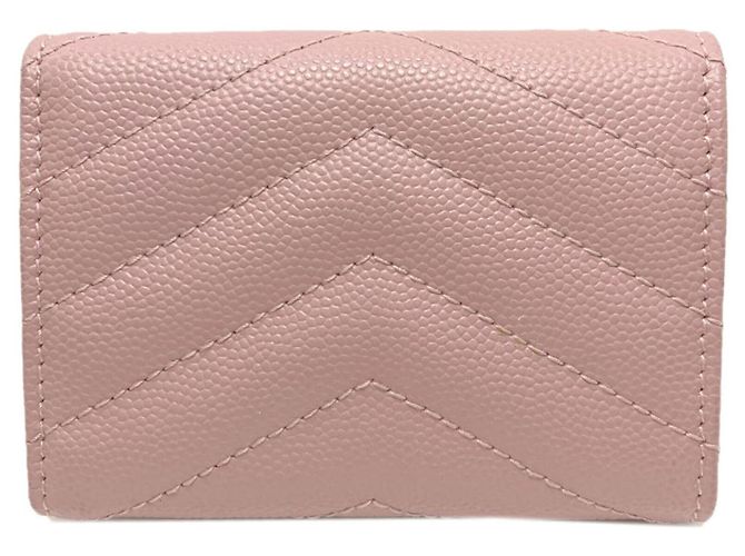 Billetera compacta V-Stitch Yves Saint Laurent Rosa - vista 2