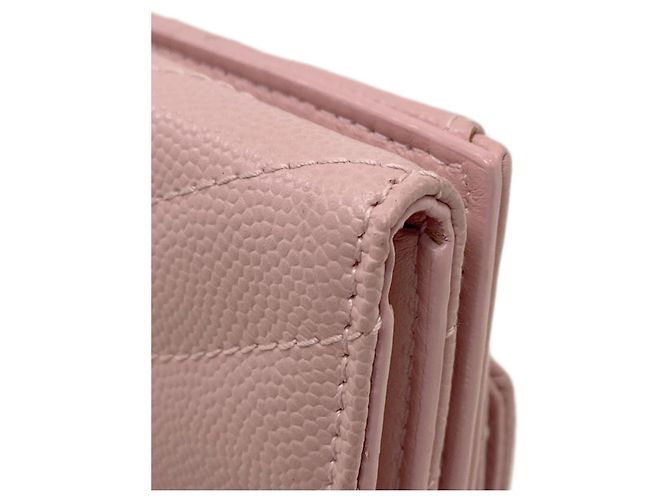 Billetera compacta V-Stitch Yves Saint Laurent Rosa - vista 21