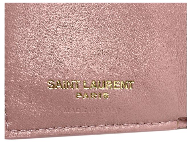 Billetera compacta V-Stitch Yves Saint Laurent Rosa - vista 7