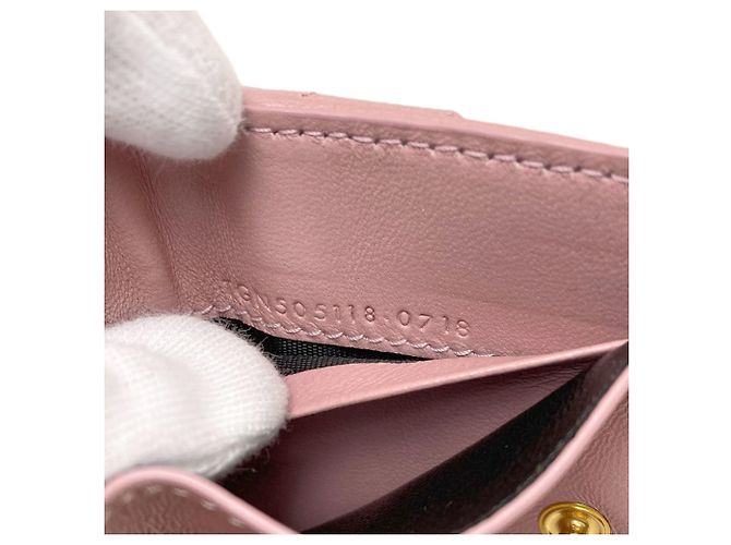 Billetera compacta V-Stitch Yves Saint Laurent Rosa - vista 8