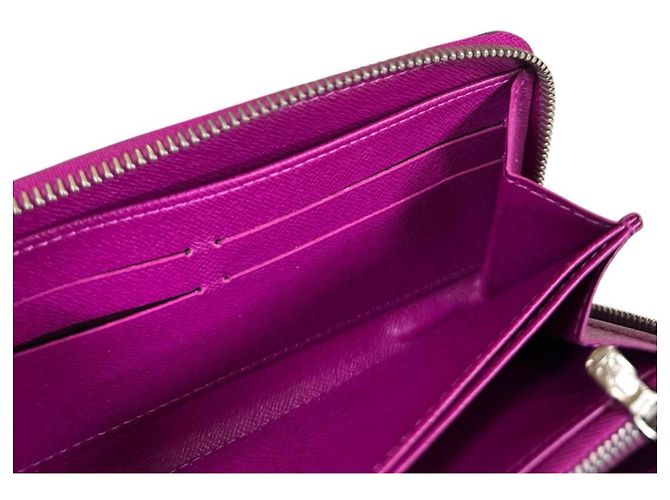 Cartera Zippy de cuero Epi Louis Vuitton Rosa Roja - vista 10