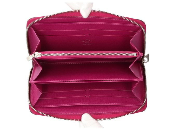 Cartera Zippy de cuero Epi Louis Vuitton Rosa Roja - vista 6