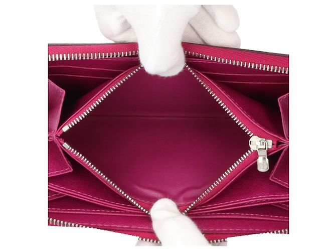 Cartera Zippy de cuero Epi Louis Vuitton Rosa Roja - vista 7