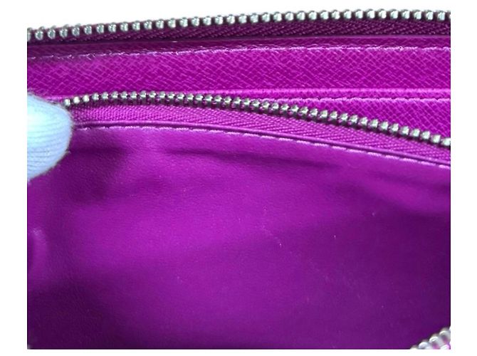 Cartera Zippy de cuero Epi Louis Vuitton Rosa Roja - vista 8