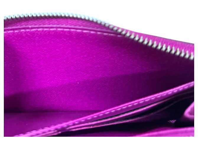 Cartera Zippy de cuero Epi Louis Vuitton Rosa Roja - vista 9