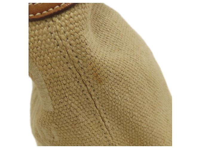Miu Miu Ein-Schulter-Canvas-Schultertasche Braun - Ansicht 12