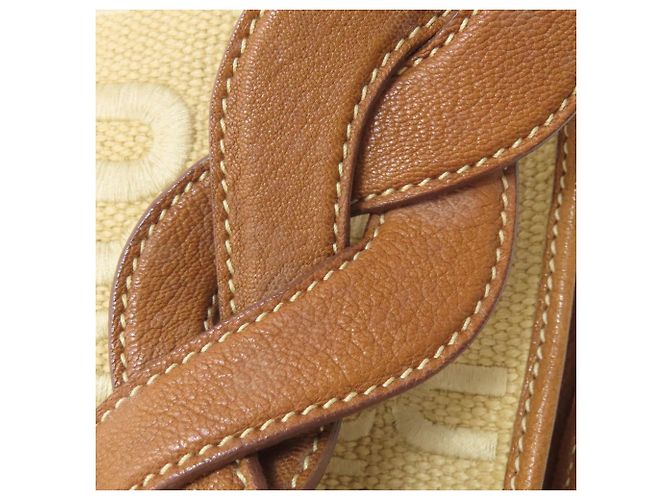 Miu Miu Ein-Schulter-Canvas-Schultertasche Braun - Ansicht 16