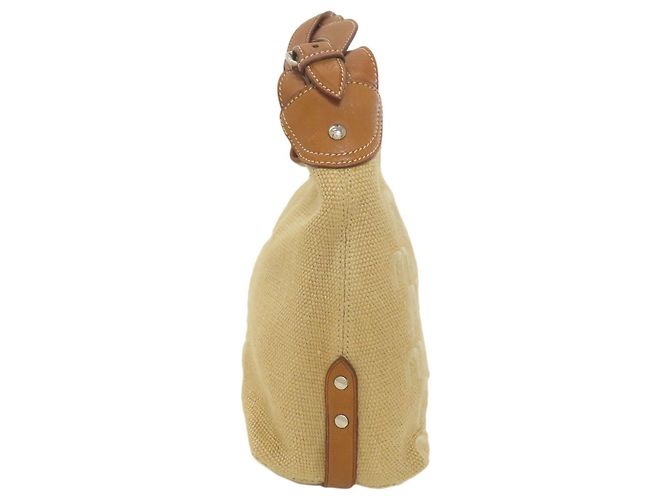 Miu Miu Ein-Schulter-Canvas-Schultertasche Braun - Ansicht 3