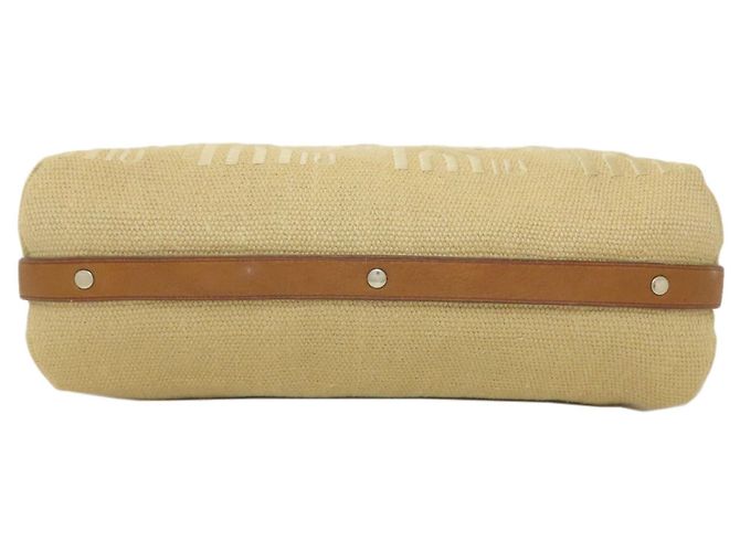 Miu Miu Ein-Schulter-Canvas-Schultertasche Braun - Ansicht 4
