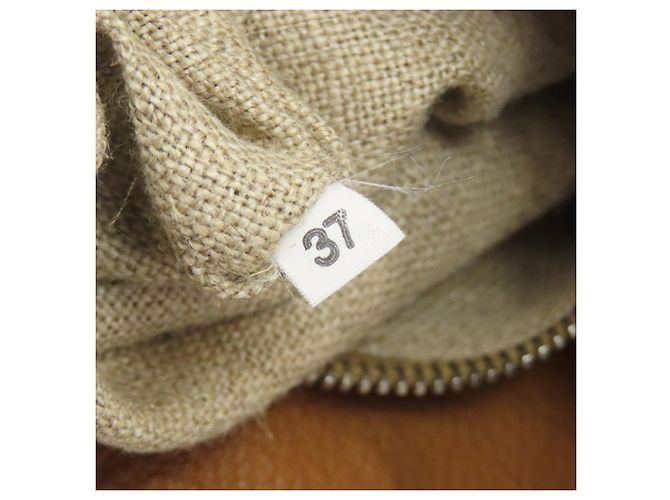 Miu Miu Ein-Schulter-Canvas-Schultertasche Braun - Ansicht 7