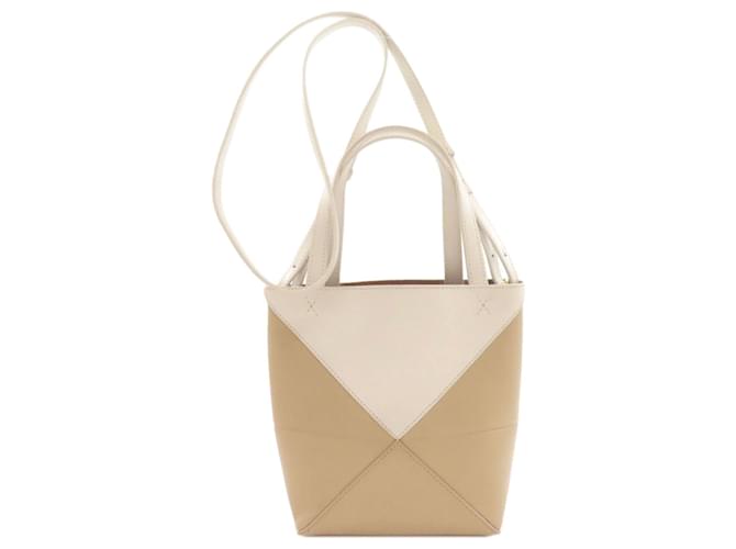 Borsa Loewe Puzzlefold 2 in 1 Bianco Beige - vista 2