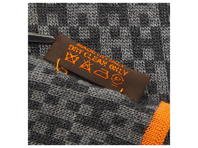 Silk In Stola in seta grigia Hermès Marrone - vista 4