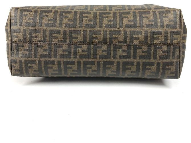 Fendi Cherry Blossom Zucca Logo Schultertasche Braun - Ansicht 5