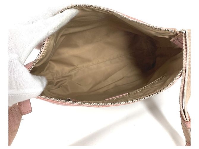 Borsa a Spalla Trotter Diorissimo di Christian Dior Rosa Beige - vista 13