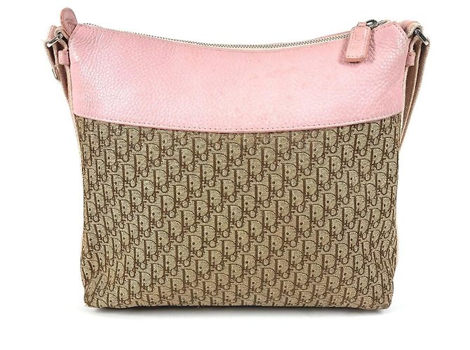 Borsa a Spalla Trotter Diorissimo di Christian Dior Rosa Beige - vista 2