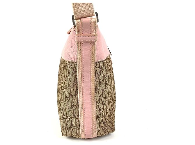 Borsa a Spalla Trotter Diorissimo di Christian Dior Rosa Beige - vista 4