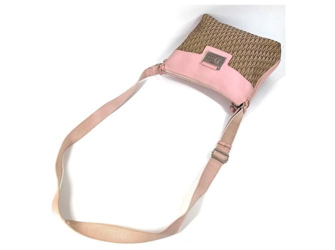 Borsa a Spalla Trotter Diorissimo di Christian Dior Rosa Beige - vista 8