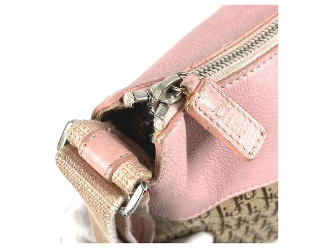 Borsa a Spalla Trotter Diorissimo di Christian Dior Rosa Beige - vista 9