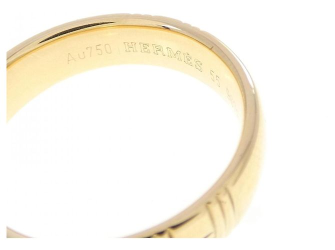 Ring Anello in Oro Giallo 750YG Hermès D'oro - vista 3