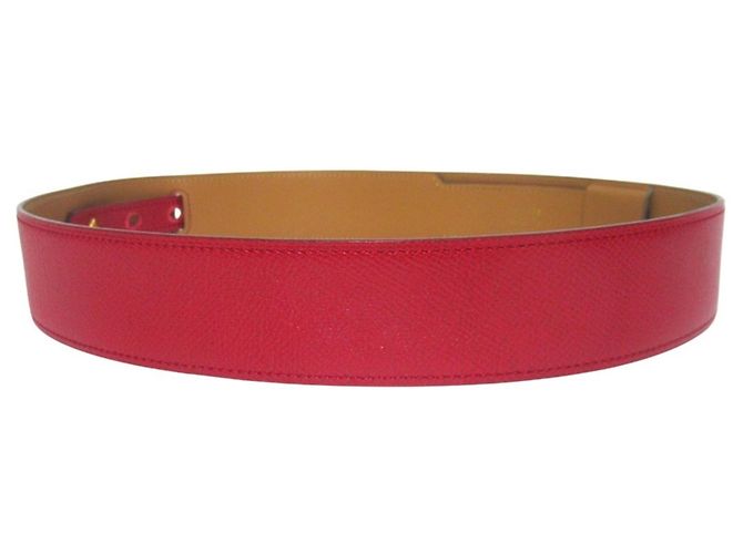 Hermès Kelly Leder Gürtel Rot - Ansicht 2