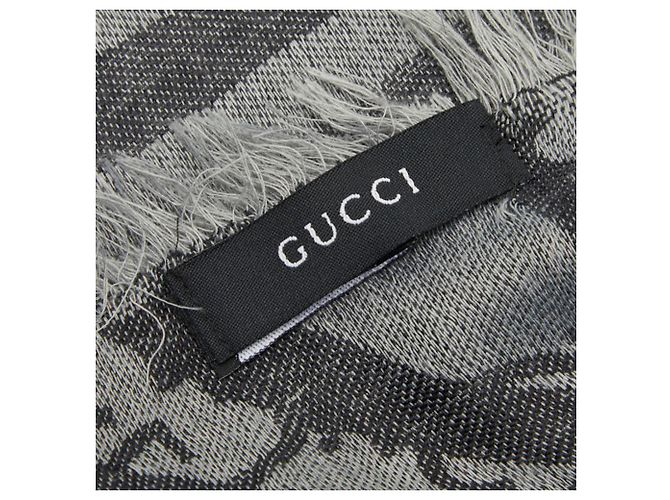 Stola grande con frange GG di Gucci Marrone - vista 3