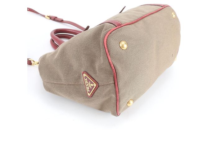 Prada Logo Jacquard Lederhandtasche - Ansicht 4