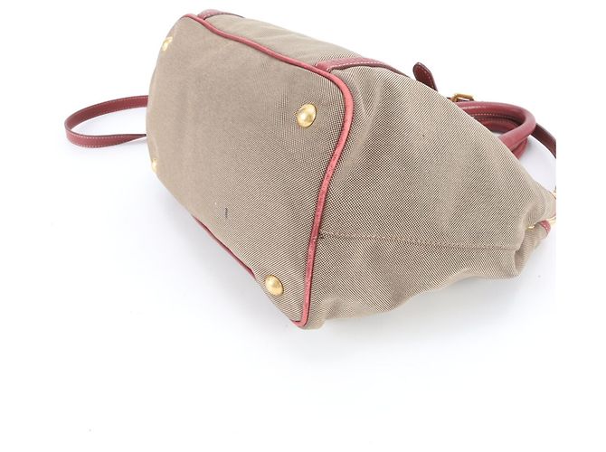 Prada Logo Jacquard Lederhandtasche - Ansicht 5