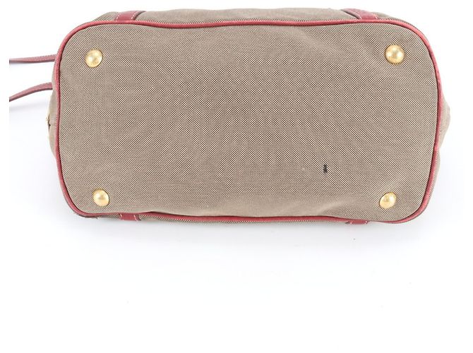 Prada Logo Jacquard Lederhandtasche - Ansicht 6