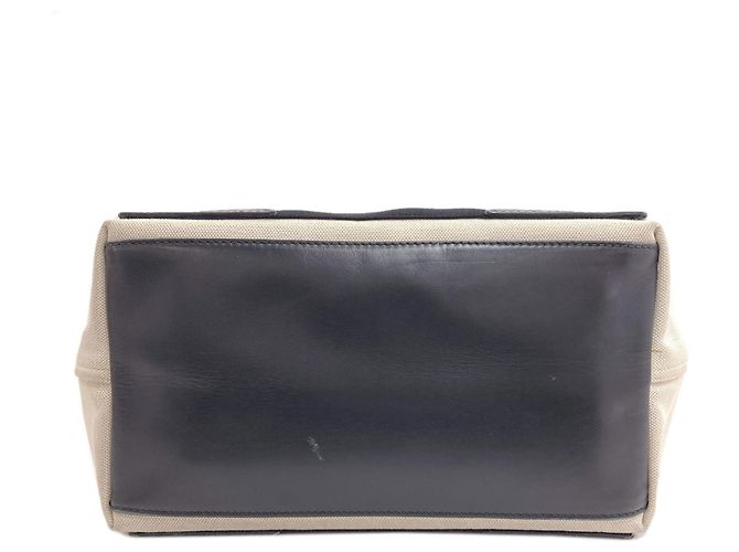 Borsa Balenciaga Cabas S blu navy Nero Bianco - vista 4