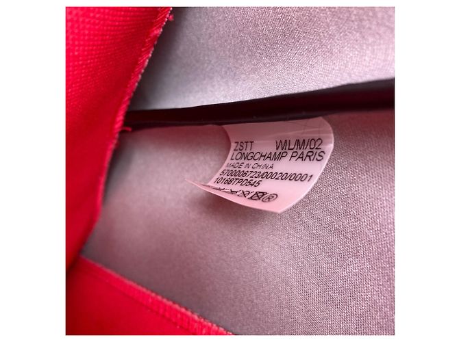 Borsa in tela Longchamp Collaborazione Robert Indiana Nero Rosa - vista 7