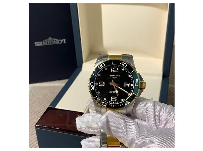 Orologio Longines Concorso Automatico Oro e Ceramica D'oro - vista 3