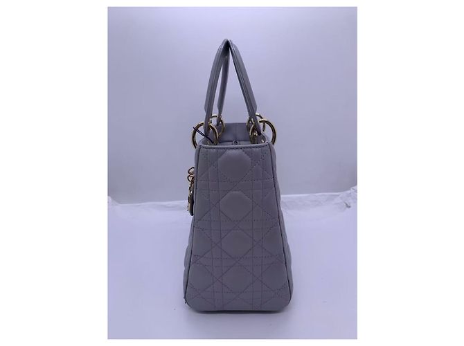 Borsa Dior Duchess in scamosciato grigio perla - vista 2