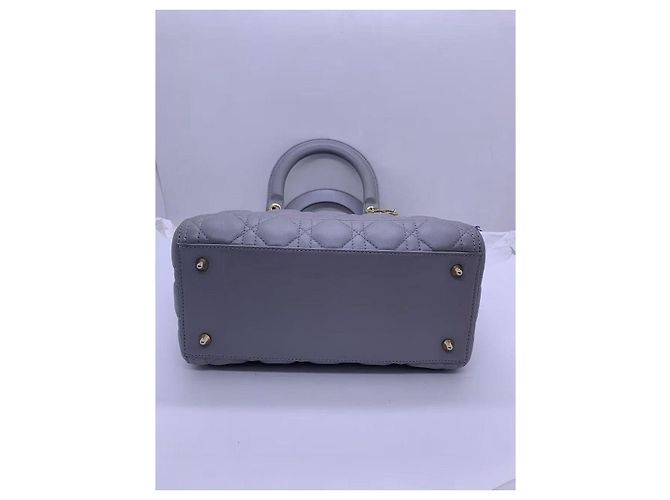 Borsa Dior Duchess in scamosciato grigio perla - vista 3