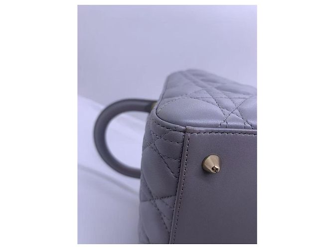 Borsa Dior Duchess in scamosciato grigio perla - vista 4