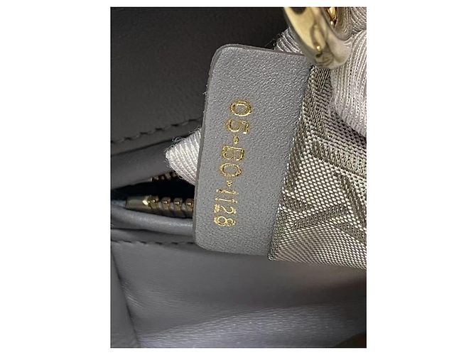 Borsa Dior Duchess in scamosciato grigio perla - vista 5
