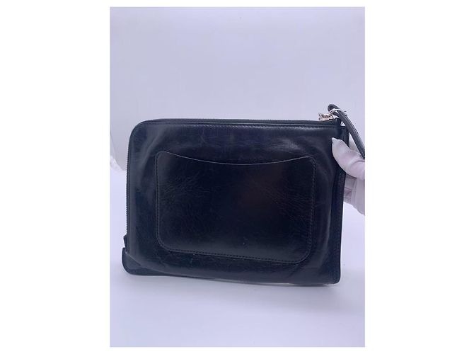 Clutch Chanel in pelle nera Nero - vista 5