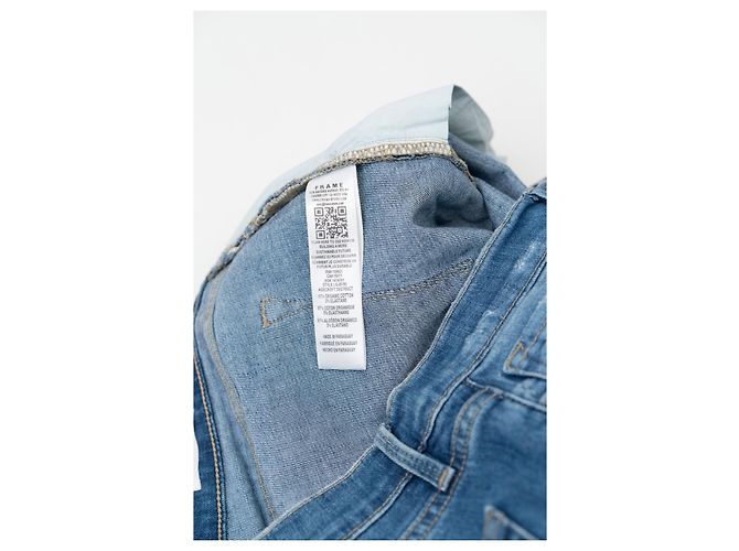 Vaqueros cropped de cintura baja azules Frame Denim - vista 2