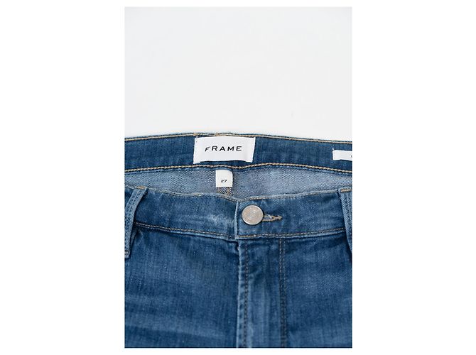 Vaqueros cropped de cintura baja azules Frame Denim - vista 4