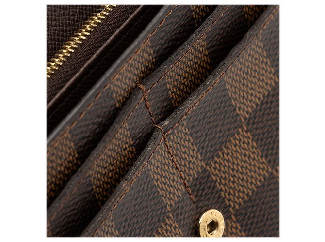 Portafoglio Sarah Damier Ebene Louis Vuitton Marrone - vista 10