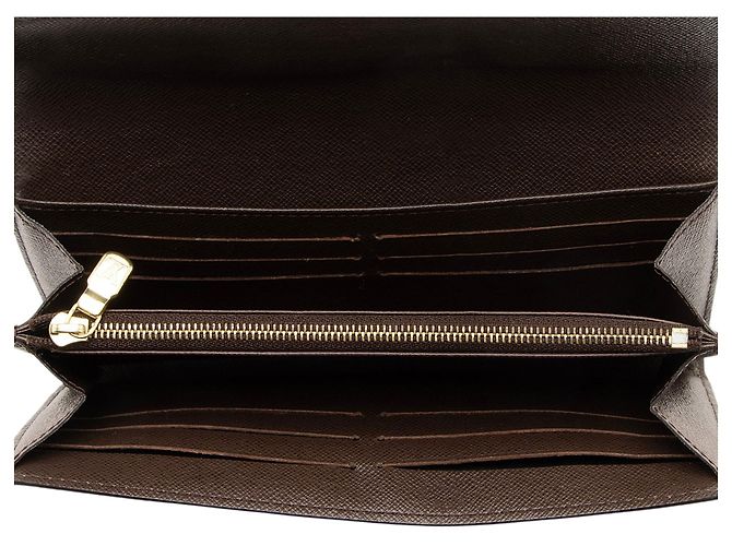 Portafoglio Sarah Damier Ebene Louis Vuitton Marrone - vista 5