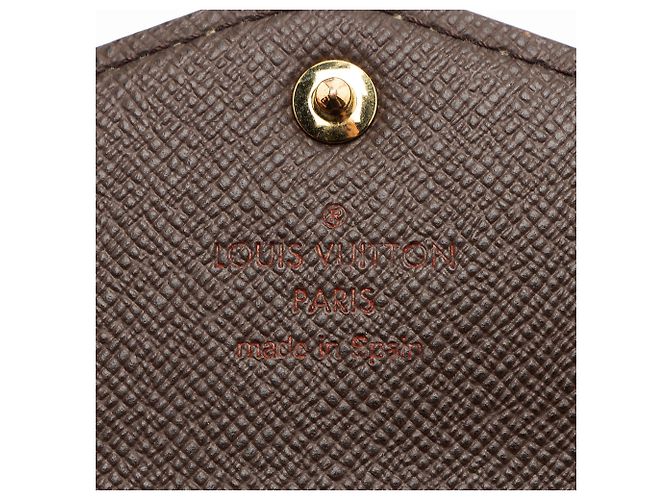 Portafoglio Sarah Damier Ebene Louis Vuitton Marrone - vista 6