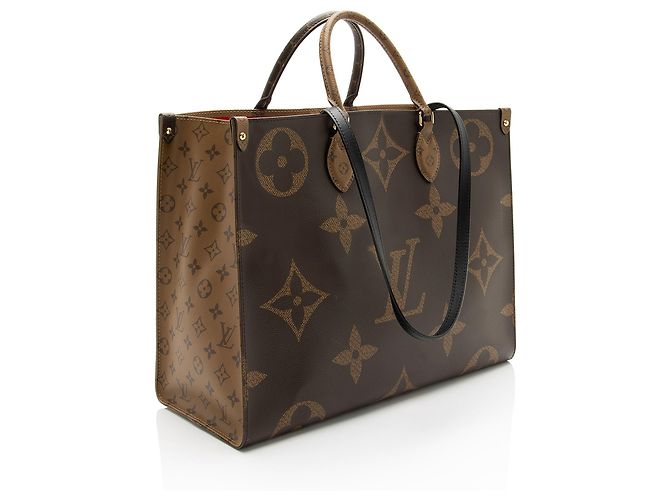 Sac Onthego GM en toile Monogram géant Louis Vuitton Marron - vue 2