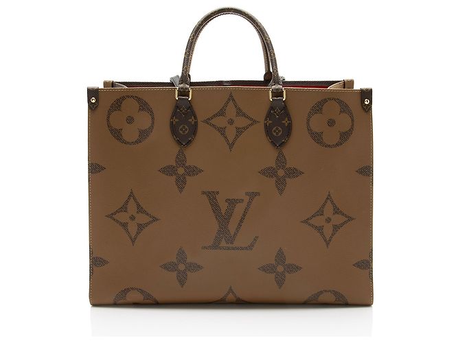 Sac Onthego GM en toile Monogram géant Louis Vuitton Marron - vue 3