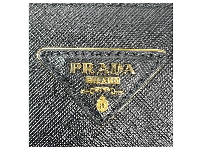 Prada Safriano Front Pocket Double Zip black Tote Bag - view 8