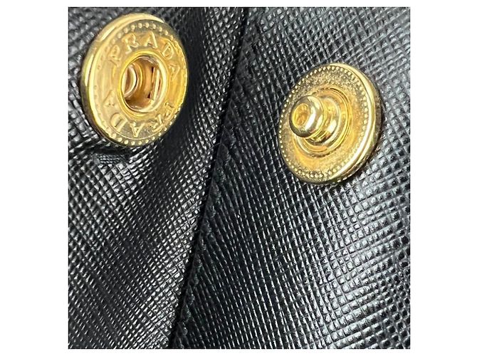 Prada Safriano Front Pocket Double Zip black Tote Bag - view 9