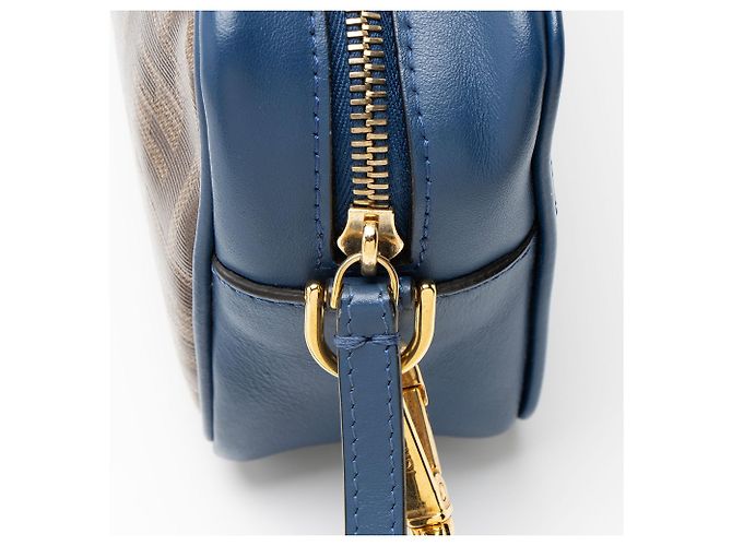 Bolso de cámara mini Fendi FF de lona recubierta 1974 Azul - vista 10