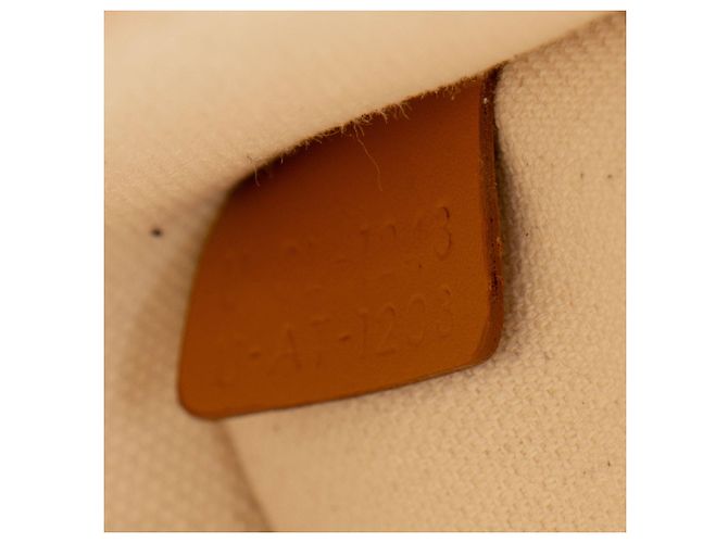 Cabas Céline Celine Canvas Leder Vertikaler Mini Tote Braun Beige - Ansicht 6