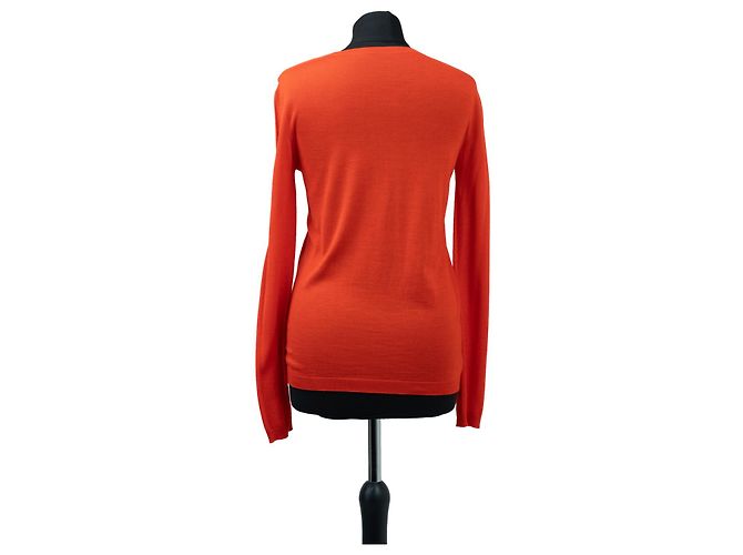 Autre Marque CELINE Kaschmir Pullover Rundhals rot orange - Ansicht 2