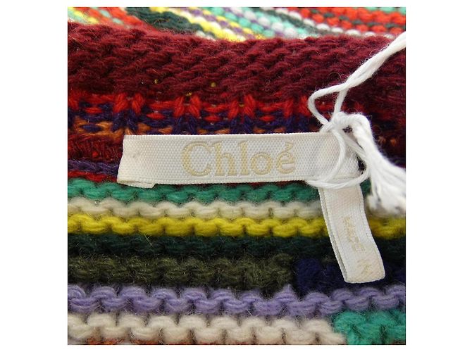 Chloé CHC22SMH066009CAL Tejido Roja Verde Amarillo - vista 4